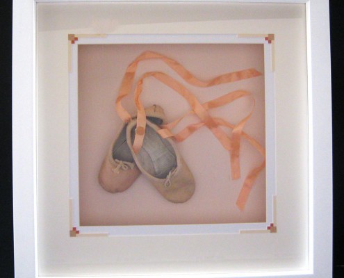 bespoke picture framing 3d objects ballet shoes