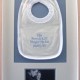 bespoke picture framing 3d objects children's bib