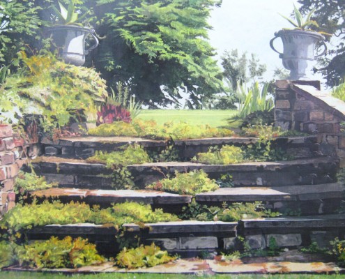 artwork commissions garden steps