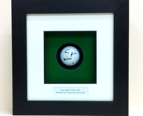 bespoke picture framing signed golf ball sports memorabilia